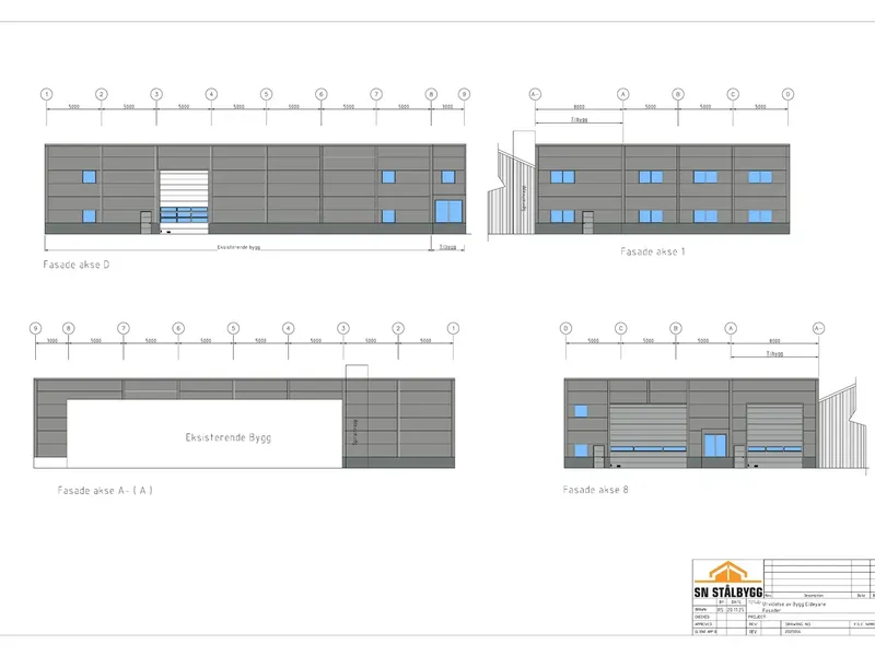 Fasade fra byggesøknad