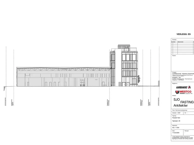 Fasade fra byggesøknad