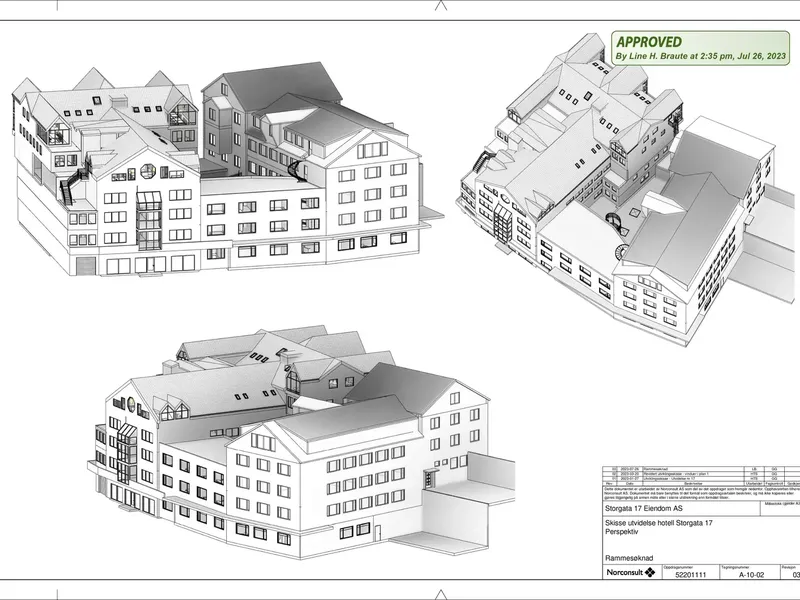 Perspektiv fra byggesøknad