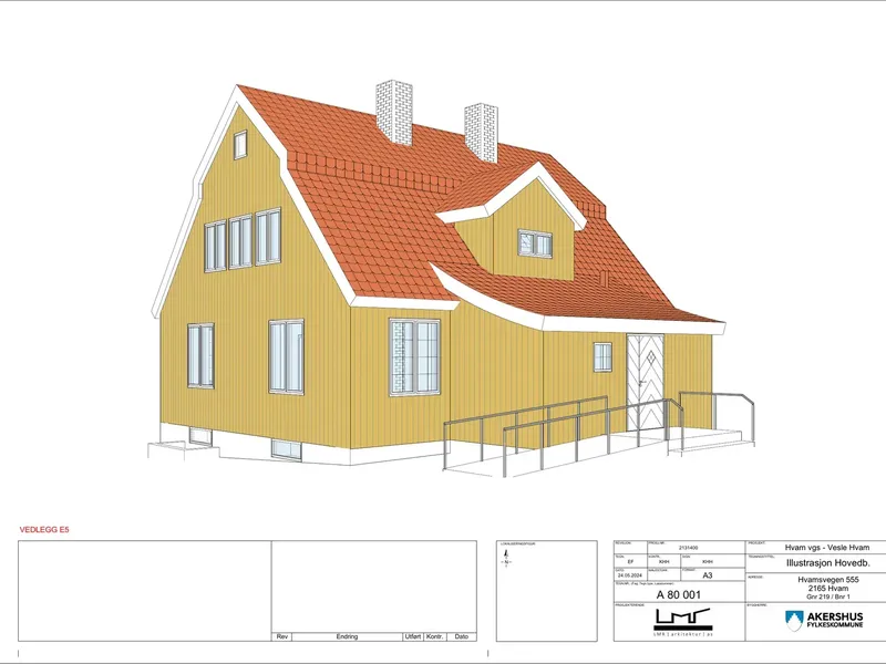 Fasade fra byggesøknad